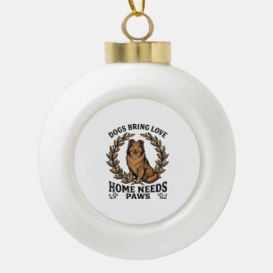 Boule En Céramique Chemise d'amour de chien Gravure vintage conceptio
