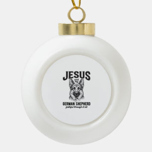 Boule En Céramique Chemise de Berger Allemand de Foi pour l'Amour des