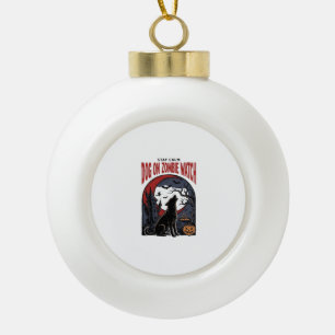 Boule En Céramique Chemise de chien Halloween Design Zombie Patrol_1
