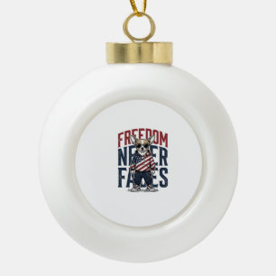 Boule En Céramique Chemise de chien vintage de liberté de Chihuahua p