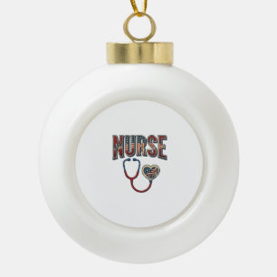 Boule En Céramique Chemise de conception de stéthoscope patriotique d