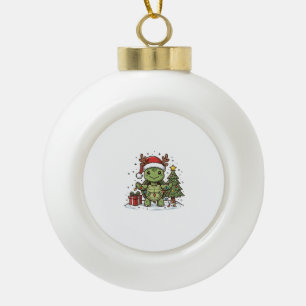 Boule En Céramique Chemise de conception de tortue de Noël mignonne g
