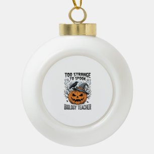 Boule En Céramique Chemise de professeur de biologie Halloween Citrou