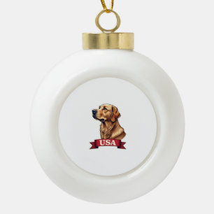 Boule En Céramique Chemise vintage USA avec gravure Golden Retriever