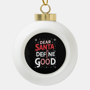 Boule En Céramique Cher Père Noël Définir Bonne Fête De Noël Xmas