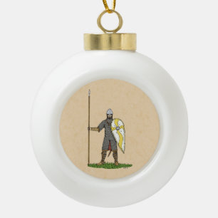 Boule En Céramique Chevalier normand médiéval vers 1066