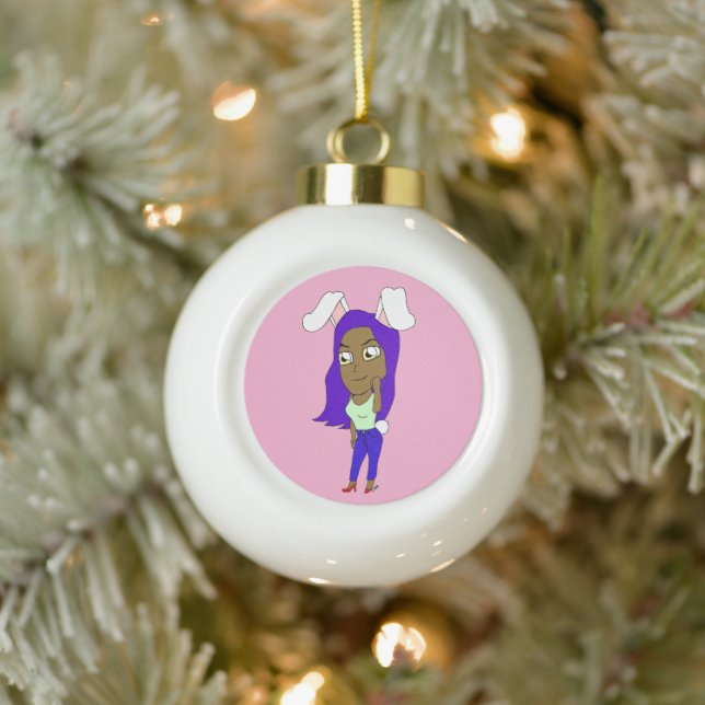 Boule En Céramique Chibi Lapinegirl (Arbre)