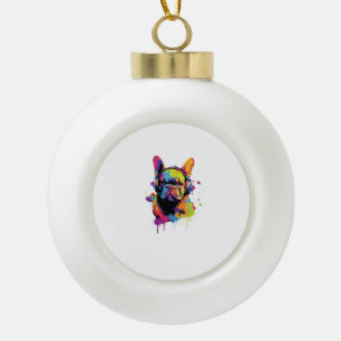 Boule En Céramique Chien avec casque Coloré