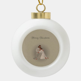 Boule En Céramique Christian Christmas Ornament 