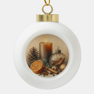 Boule En Céramique Christmas Candle Art