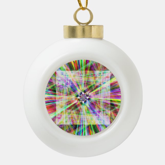 Boule En Céramique Chrome iridescent Onze (Devant)
