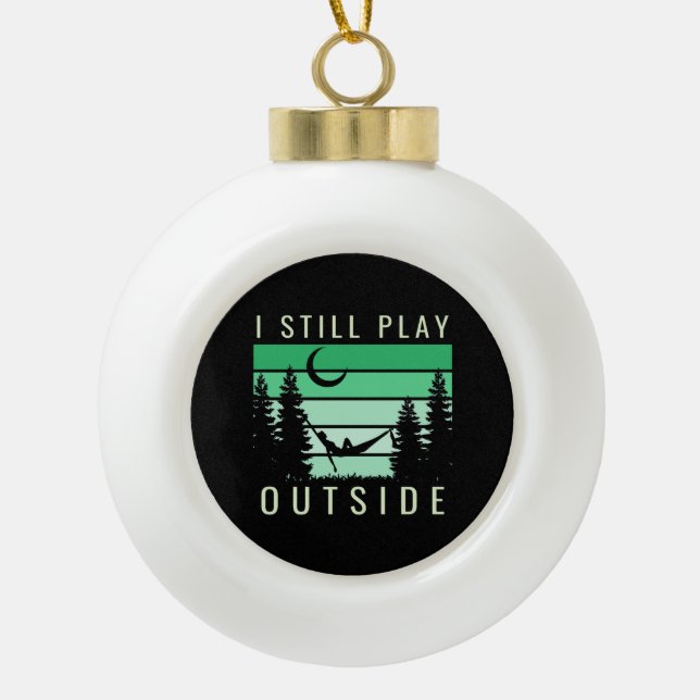 Boule En Céramique Citation de camping (Devant)