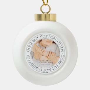 Boule En Céramique Citation Memorial Classic Élégant Chic Photo Keeps