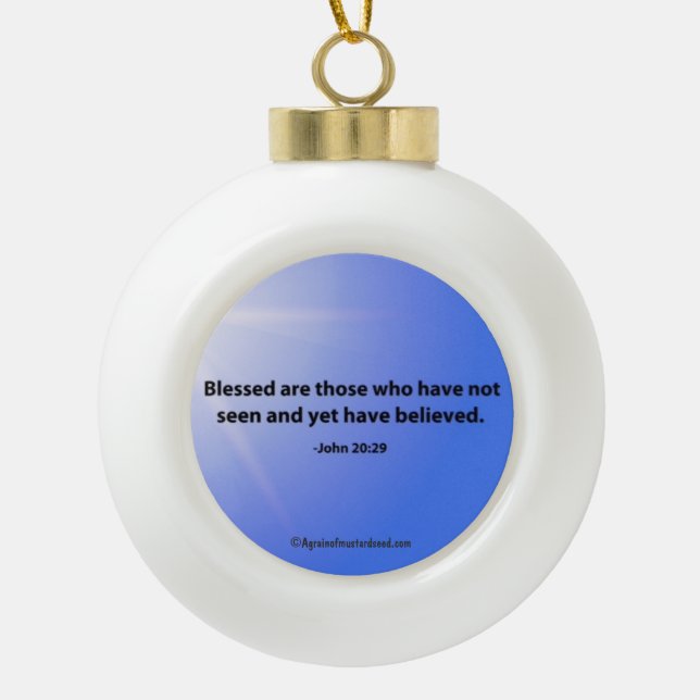 Boule En Céramique Citations de Noël (Devant)