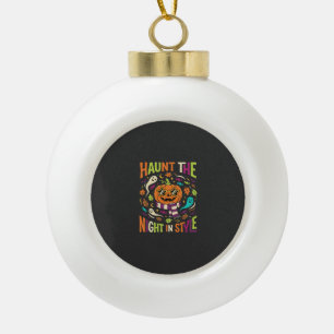 Boule En Céramique Citrouille Halloween Cool Jack Lantern