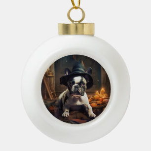 Boule En Céramique Citrouilles Épouvantables Bouledogue Français Hall