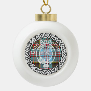 Boule En Céramique Clan écossais Anderson Tartan et Crest