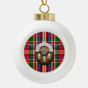 Boule En Céramique Clan MacFarlane Red Tartan Et Sporran