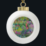 Boule En Céramique Claude Monet : Le jardin d'Iris à Giverny<br><div class="desc">Un ornement classique en céramique coloré orné du jardin d'iris de Giverny,  peint par le peintre impressionniste français Claude Monet.</div>