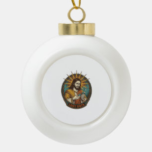 Boule En Céramique Clé USB écrasée Jésus Perte de données Humour_1