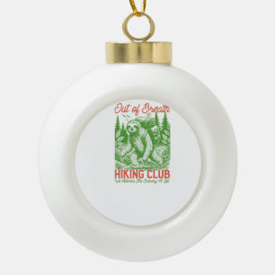 Boule En Céramique Club de randonnée de paresseux drôle à bout de sou