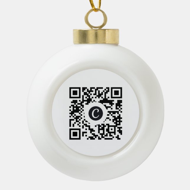 Boule En Céramique Code QR personnalisé (Devant)