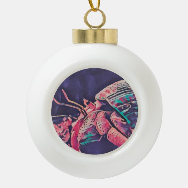 Boule En Céramique Collier de Crabe Solitaire (Devant)