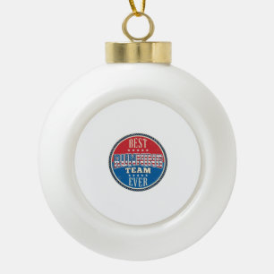 Boule En Céramique Conception de badge vintage patriotique d'équipe d