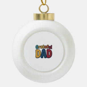 Boule En Céramique Conception de chemise à lettres bulles rétro Papa 