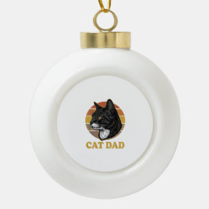 Boule En Céramique Conception de chemise pour papa de chat rétro vint