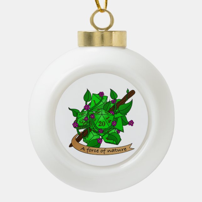 Boule En Céramique Conception de dés Druid (Devant)