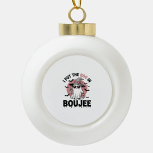 Boule En Céramique Conception de gravure vintage Halloween fantôme Bo
