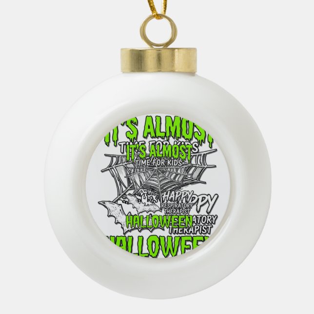 Boule En Céramique Conception de toile d'araignée d'Halloween pour th (Devant)
