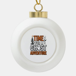 Boule En Céramique Conception de typographie vintage Halloween Ghost