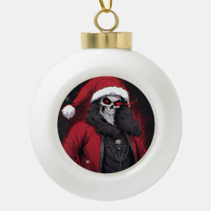 Boule En Céramique Cool Déplaisant Anime Cartoon Père Noël Skull Zomb