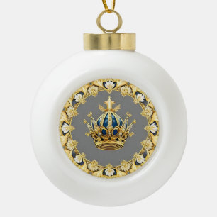 Boule En Céramique Couronne dorée élégante