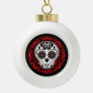 Boule En Céramique Crâne à sucre Noël