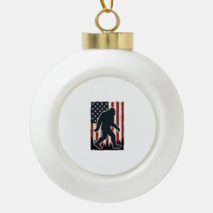 Boule En Céramique Créature Sauvage Patriotique Drapeau Vintage Vecte