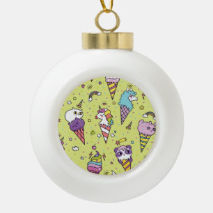 Boule En Céramique Crème glacée Pop Cute : Motif animal