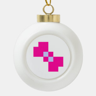 Boule En Céramique Cute 8 bits Pixel Bow
