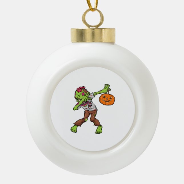 Boule En Céramique Dabbing Zombie Halloween Dab Funny Cadeau design (Devant)