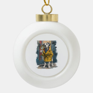 Boule En Céramique Dalmatien détective - Chien résolveur de crimes