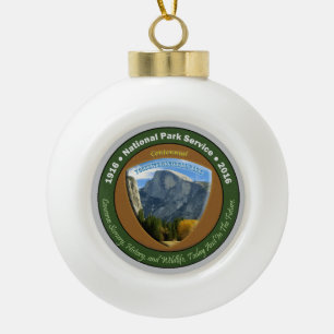 Boule En Céramique De dôme de Noël centennal de parc national demi