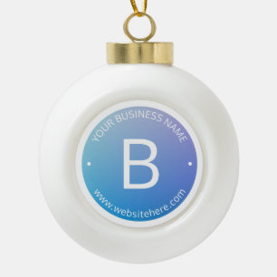Boule En Céramique Dégradé ombré bleu et violet avec texte modifiable