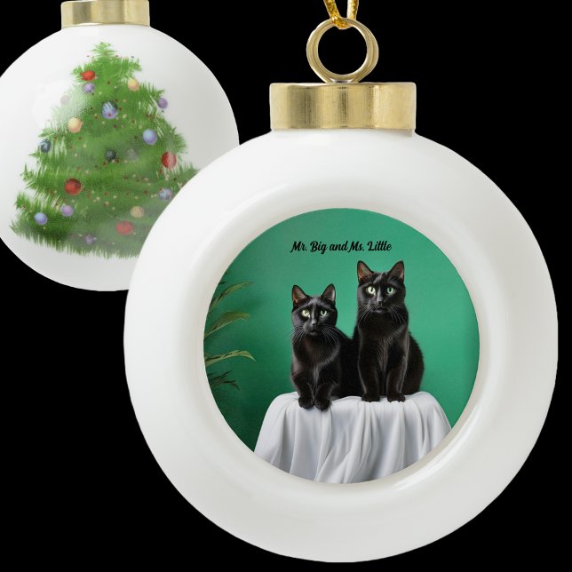 Boule En Céramique Deux Chats  (Créateur téléchargé)