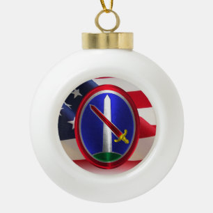 Boule En Céramique District militaire de l'armée de Washington Keepsa