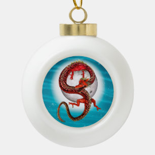 Boule En Céramique Dragon de l'Est - Mythique Créature Imaginaire