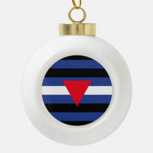 Boule En Céramique Drapeau de fierté cuir queer