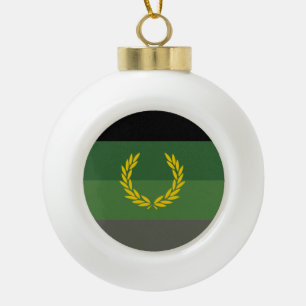 Boule En Céramique Drapeau de fierté de l'uniforme militaire