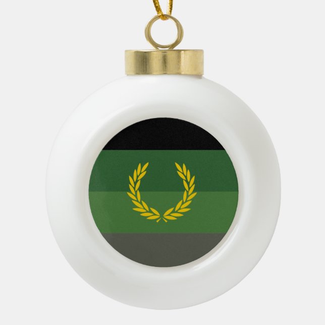 Boule En Céramique Drapeau de fierté de l'uniforme militaire (Devant)